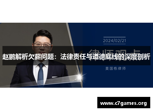 赵鹏解析欠薪问题：法律责任与道德底线的深度剖析