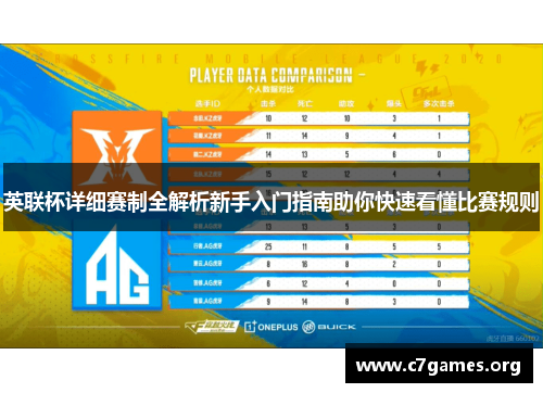 英联杯详细赛制全解析新手入门指南助你快速看懂比赛规则