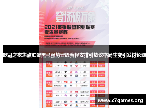 欧冠之夜焦点汇聚黑马强势晋级赛程安排引热议格局生变引发讨论潮